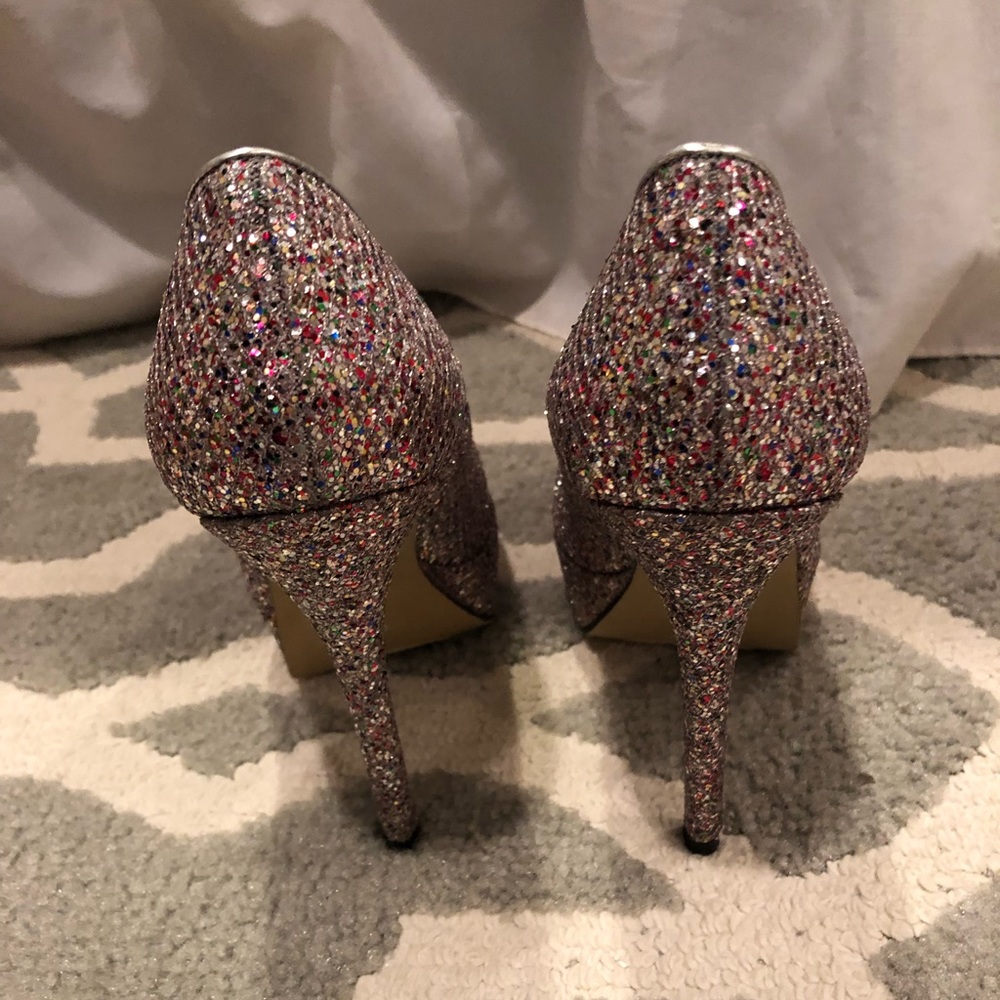 Bakers Multi-Color Sparkle Platform Pump Size 7 - image 2